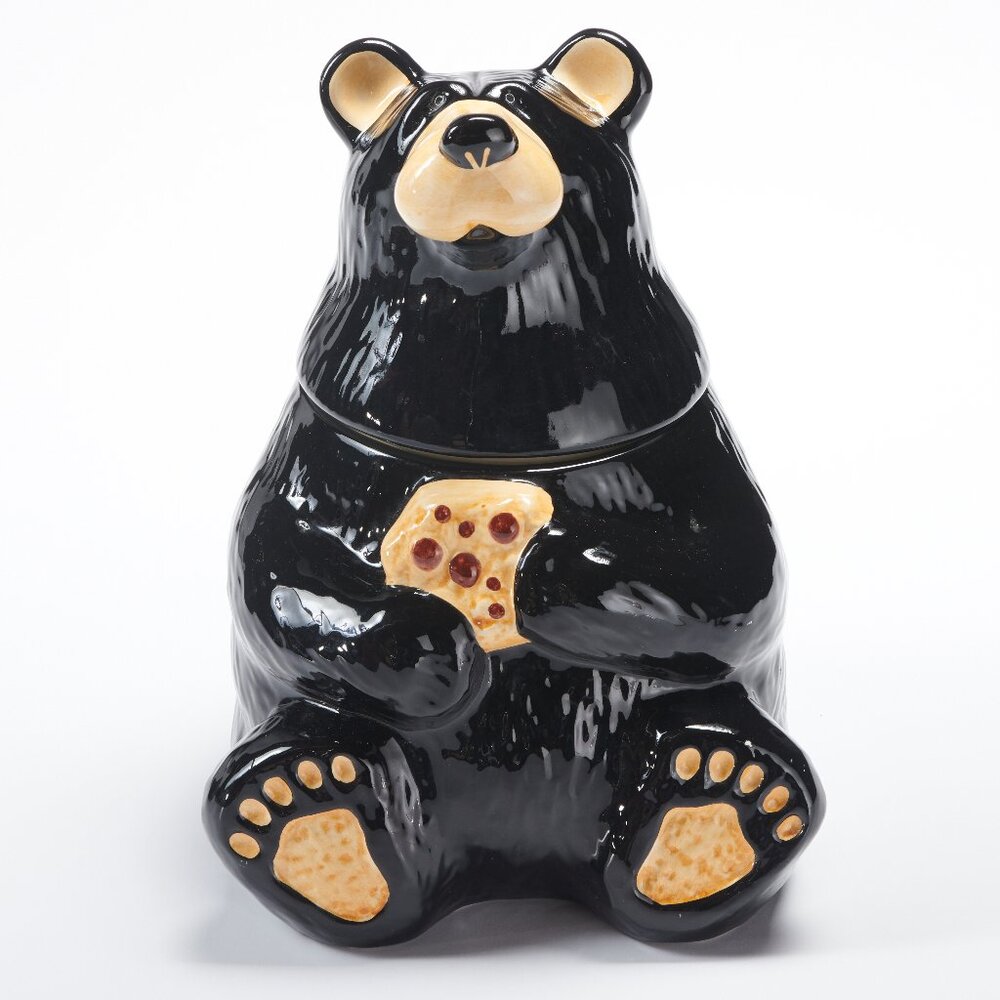 BEARFOOTS BEAR WITH COOKIE BLACK COOKIE JAR